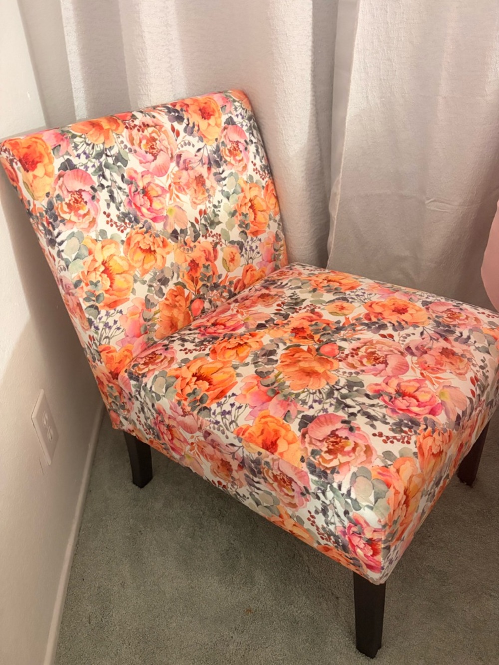 Floral Accent Chair - Multicolor - Picture 2 of 7